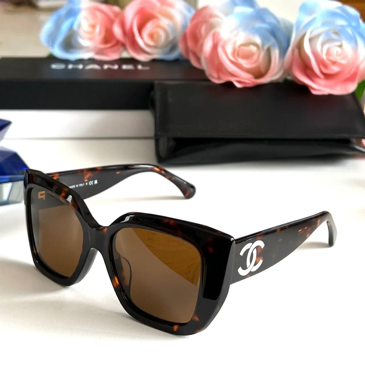 Chanel Oversized Geometric Square Black Sunglasses 6