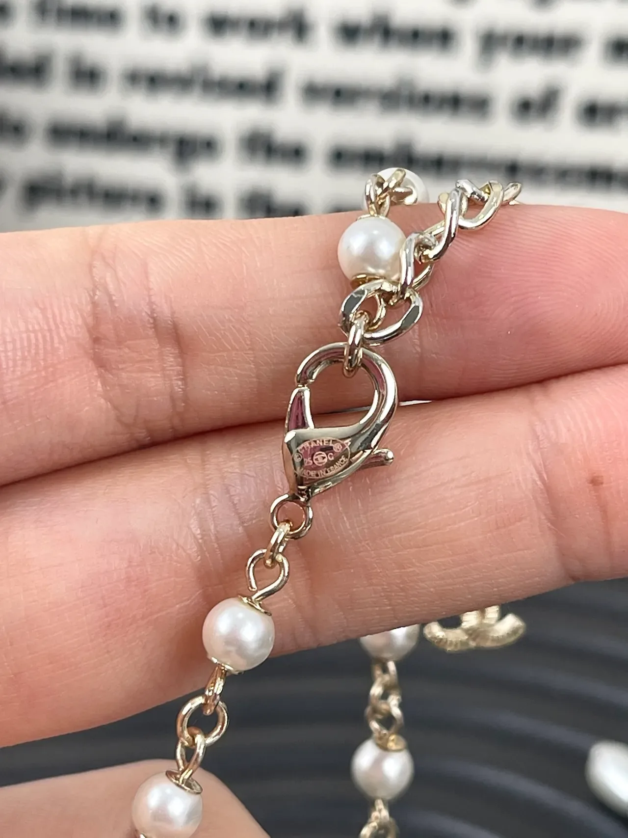 Chanel Pearl and CC Logo Star Charm Layered Necklace 2