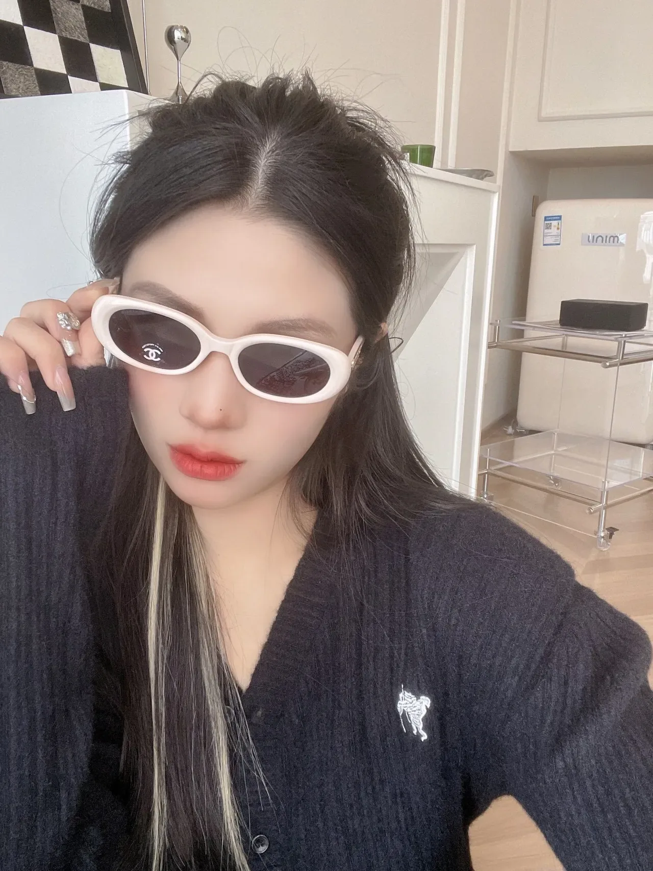 Chanel Petite Oval Pink Acetate Brown Gradient Sunglasses 2