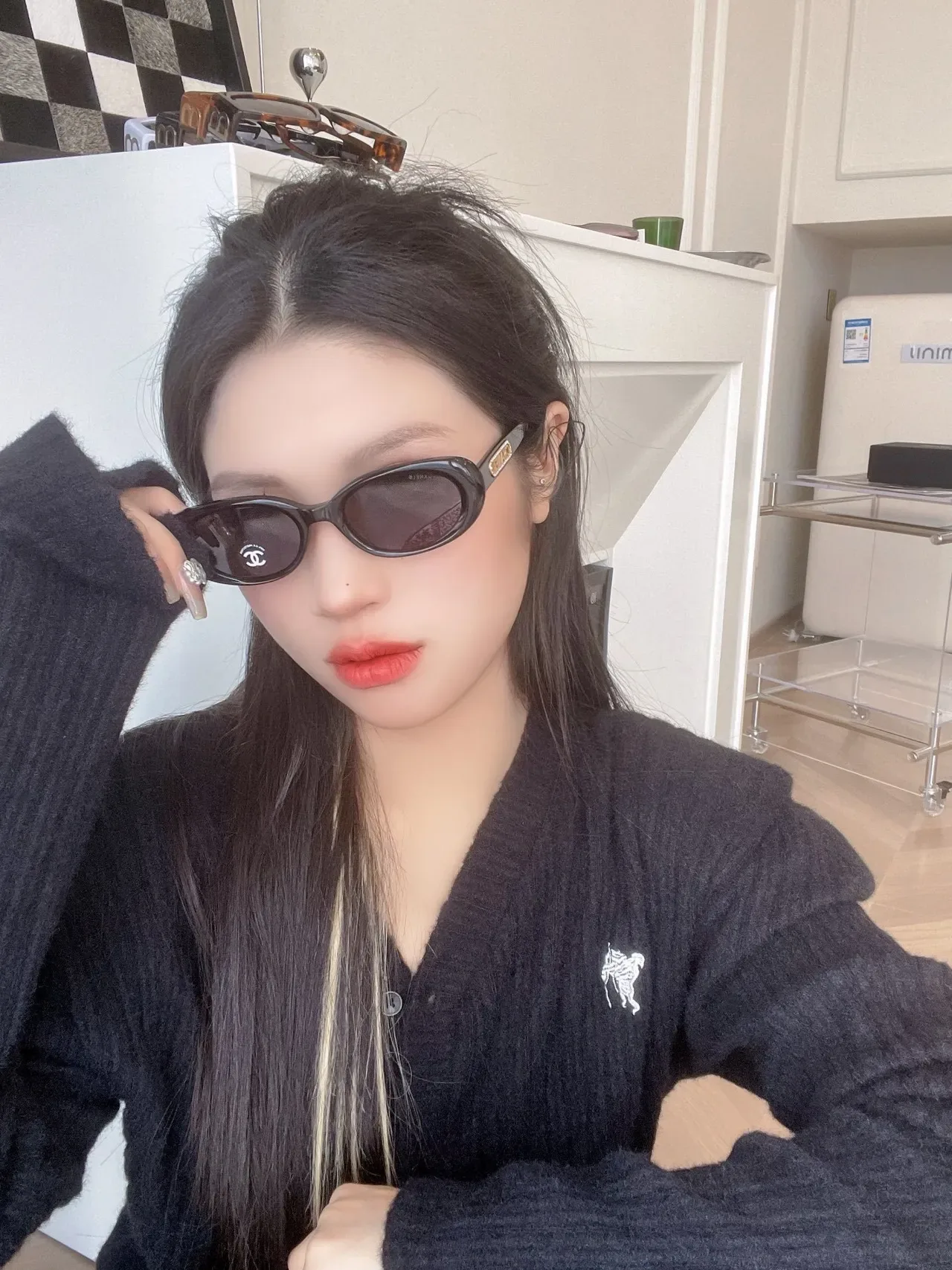Chanel Petite Oval Pink Acetate Brown Gradient Sunglasses 4