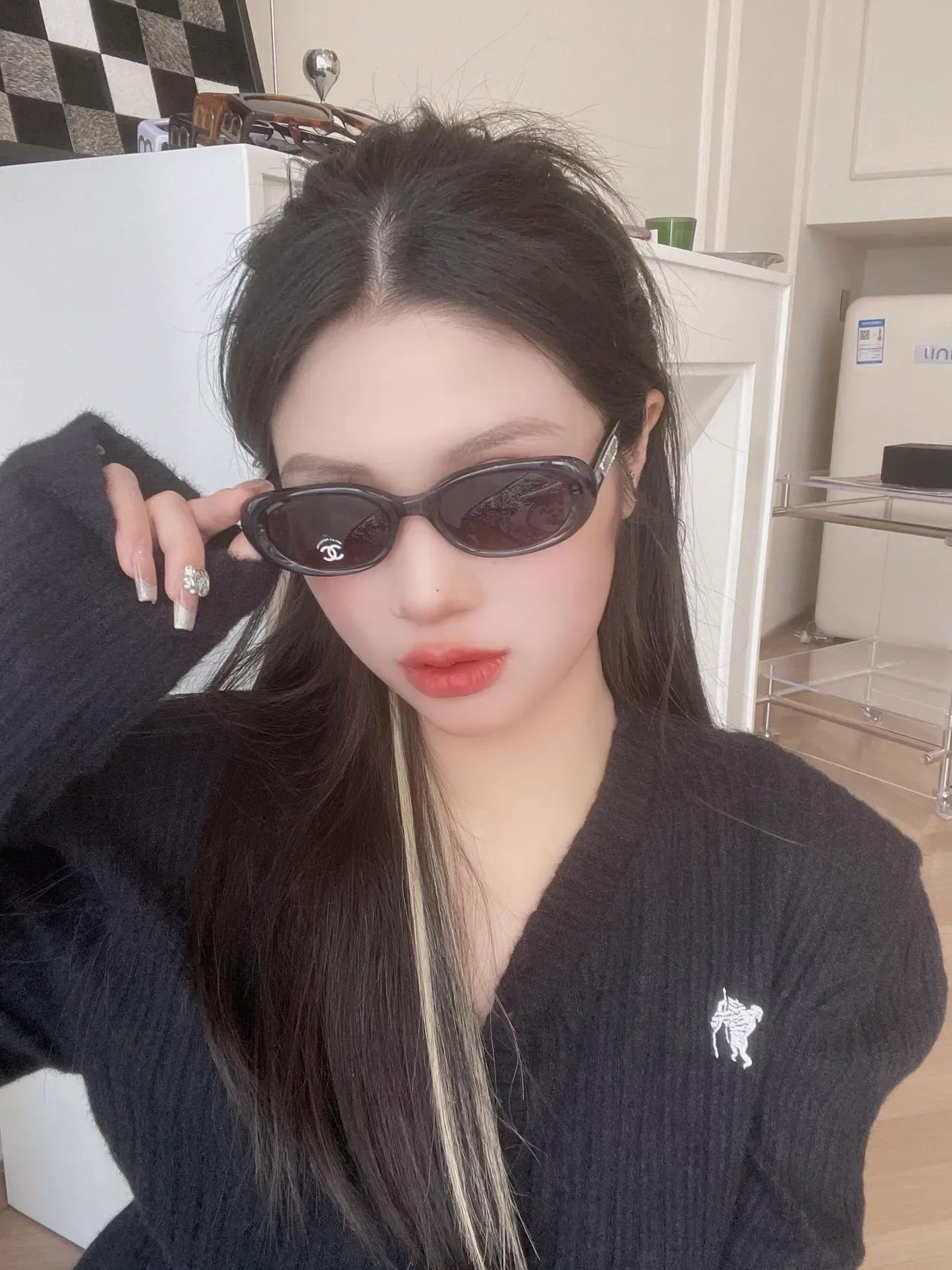 Chanel Petite Oval Pink Acetate Brown Gradient Sunglasses 7
