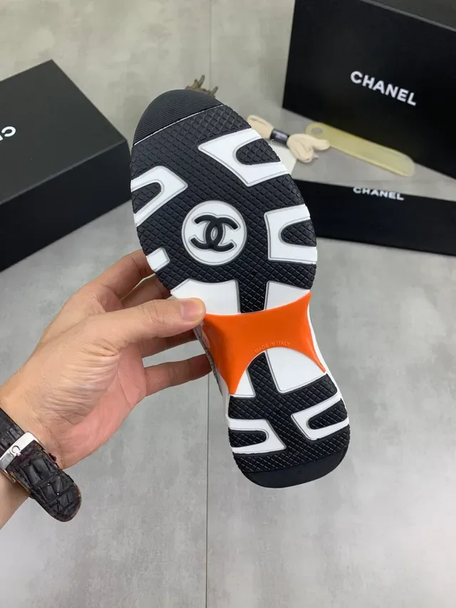 Chanel Runner Metallic Silver Orange Blue Chunky Sneakers 3