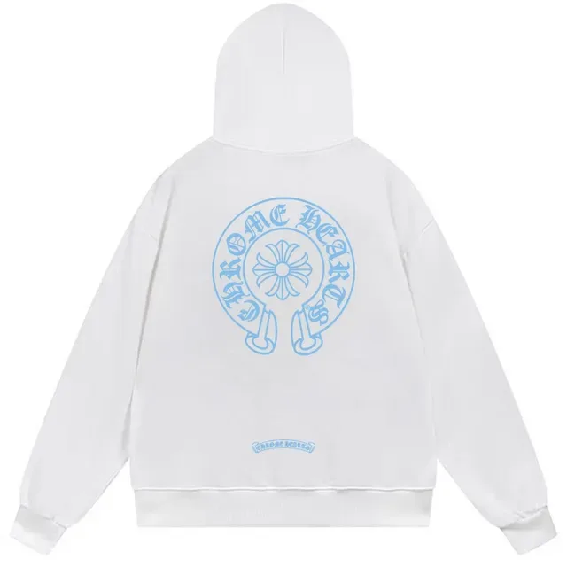Chrome Hearts Sweat à Capuche Noir Bleu Fermeture Éclair Complète Oversized 3