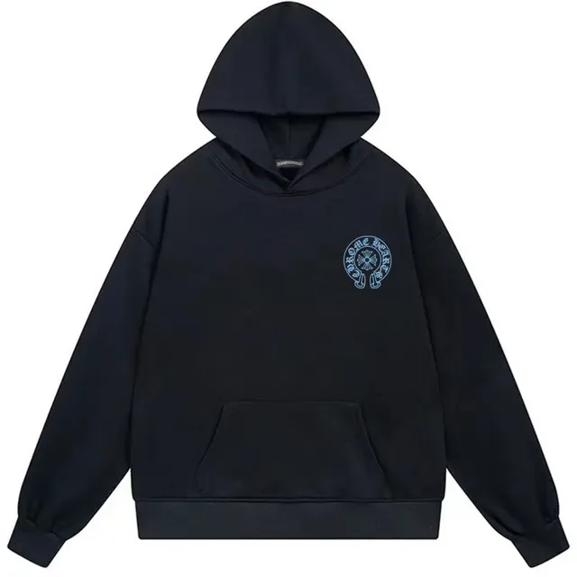 Chrome Hearts Sweat à Capuche Noir Bleu Fermeture Éclair Complète Oversized 4
