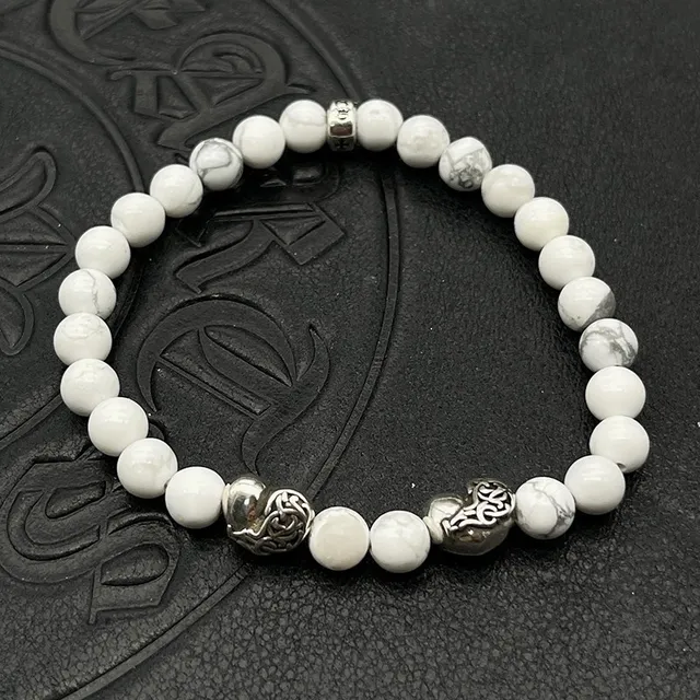 Chrome Hearts 十字珠手链 棕银虎眼石珠手链 5
