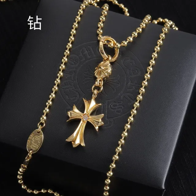 Chrome Hearts क्रॉस पेंडेंट बॉल-चेन नेकलेस 9