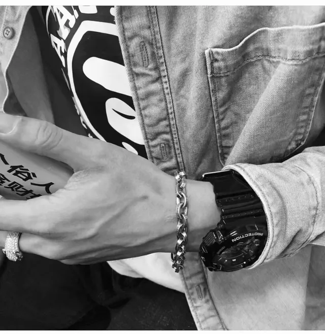 Chrome Hearts Curb Link ব্রেসলেট রূপালী ধাতু ব্রেসলেট 2