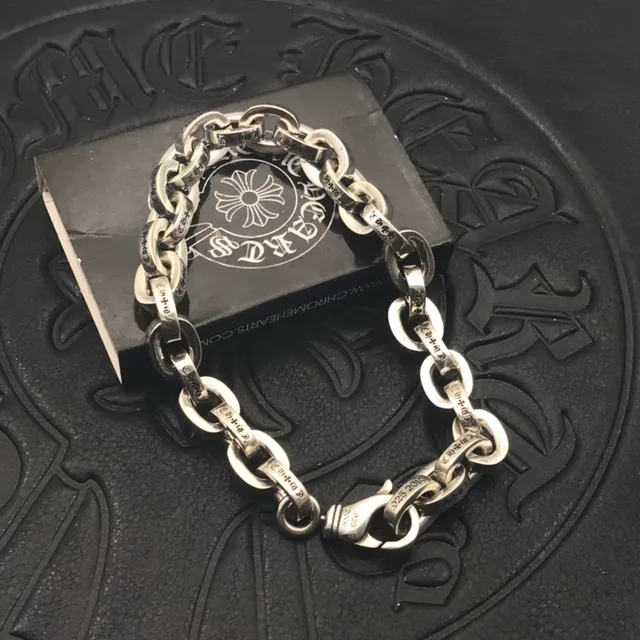 Chrome Hearts Curb Link ব্রেসলেট রূপালী ধাতু ব্রেসলেট 8