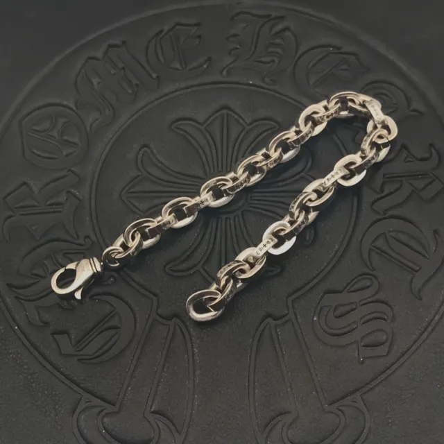 Chrome Hearts Curb Link ব্রেসলেট রূপালী ধাতু ব্রেসলেট 9
