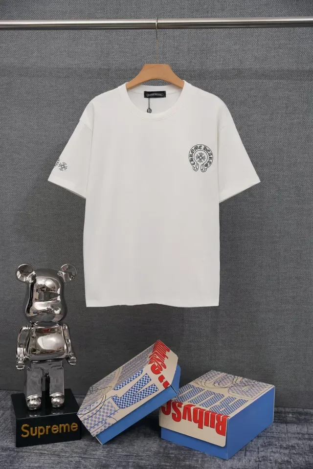 Chrome Hearts এমব্রয়ডার্ড লোগো কালো টি-শার্ট 2