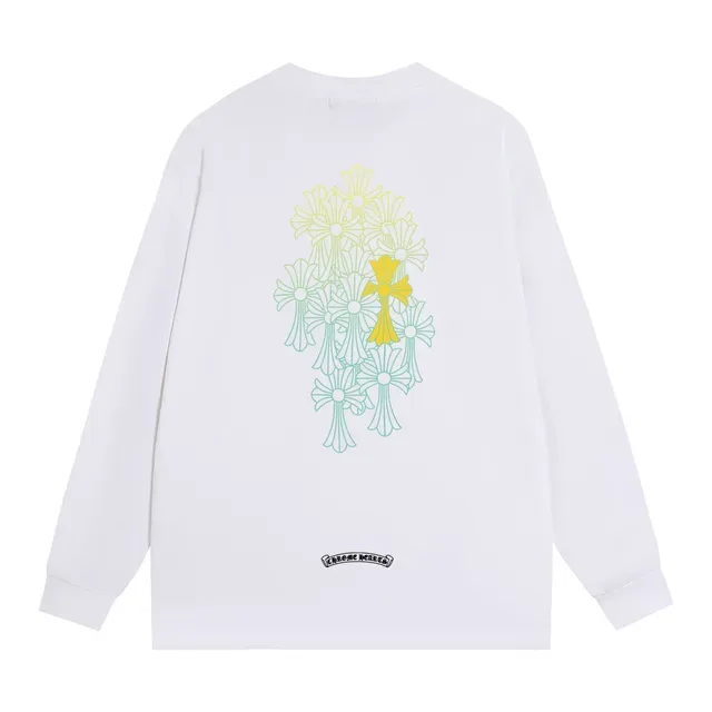 Chrome Hearts Floral Cross Graphic Black Long-Sleeve T-Shirt 8