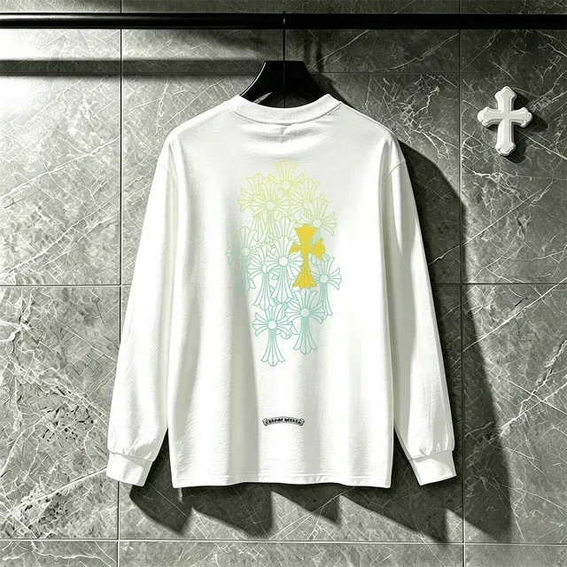 Chrome Hearts Floral Cross Graphic Black Long-Sleeve T-Shirt 12