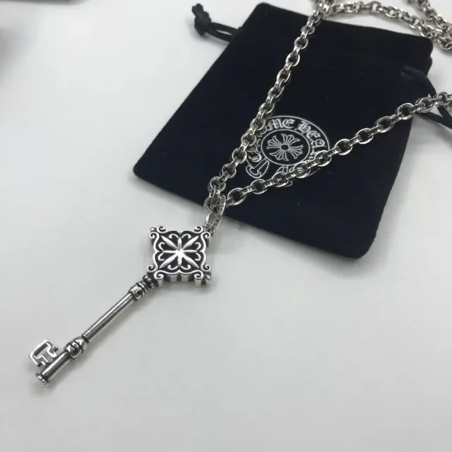 Chrome Hearts Key Pendant Silver-Toned Filigree Necklace 2