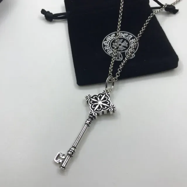 Chrome Hearts Key Pendant Silver-Toned Filigree Necklace 3