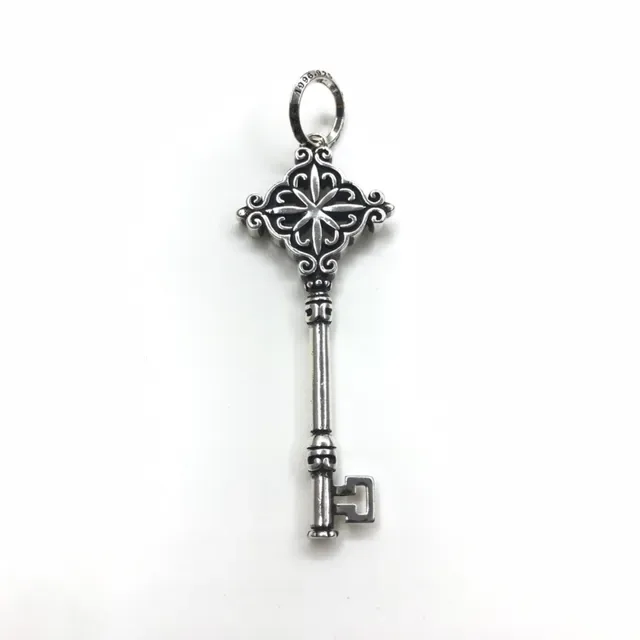 Chrome Hearts Key Pendant Silver-Toned Filigree Necklace 5