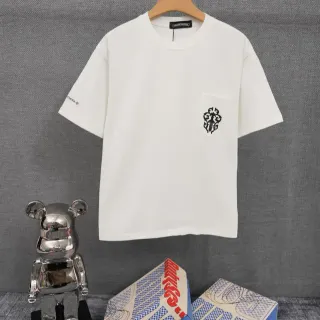 Chrome Hearts Pocket Tee White Embroidered Logo T-Shirt