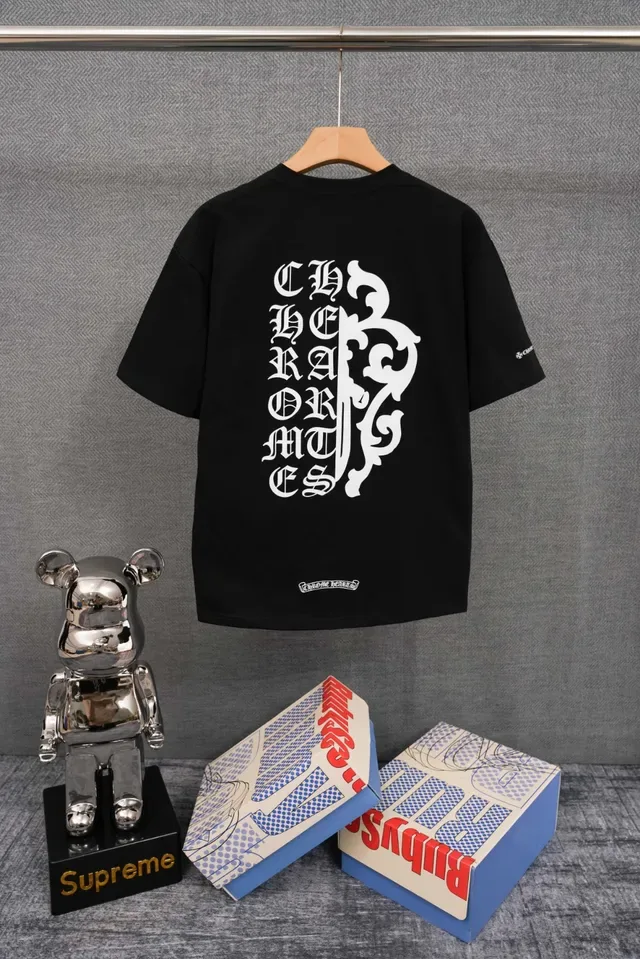 Chrome Hearts সাদা এমব্রয়ডারি লোগো পকেট টি-শার্ট 2