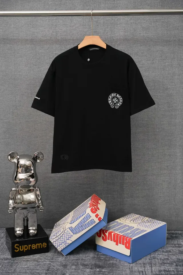 T-shirt Chrome Hearts blanc poche logo brodé 3