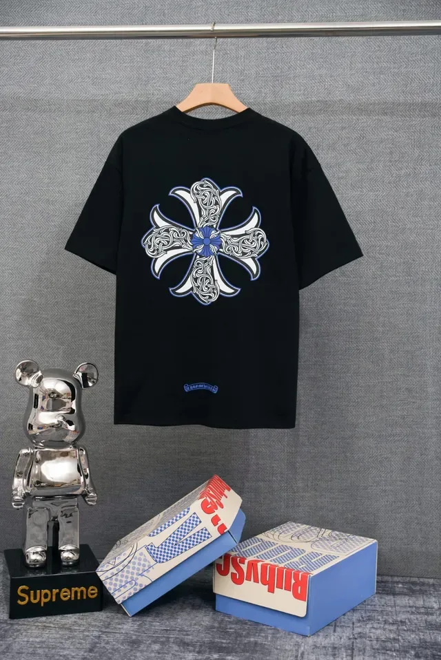 Chrome Hearts 白蓝圆领短袖T恤 2