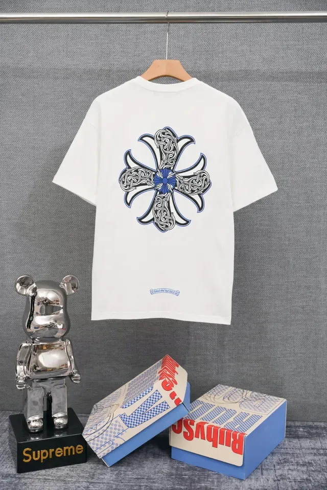Chrome Hearts 白蓝圆领短袖T恤 4