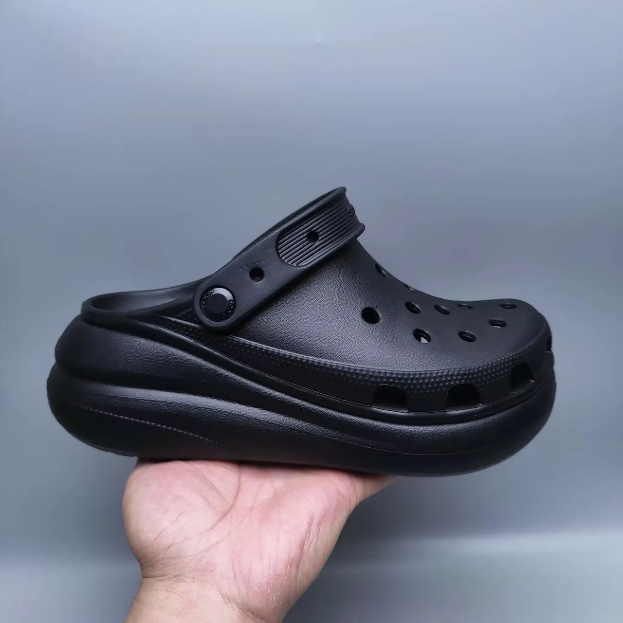 Crocs Classic Clog Black Molded Foam Platform Clog 3