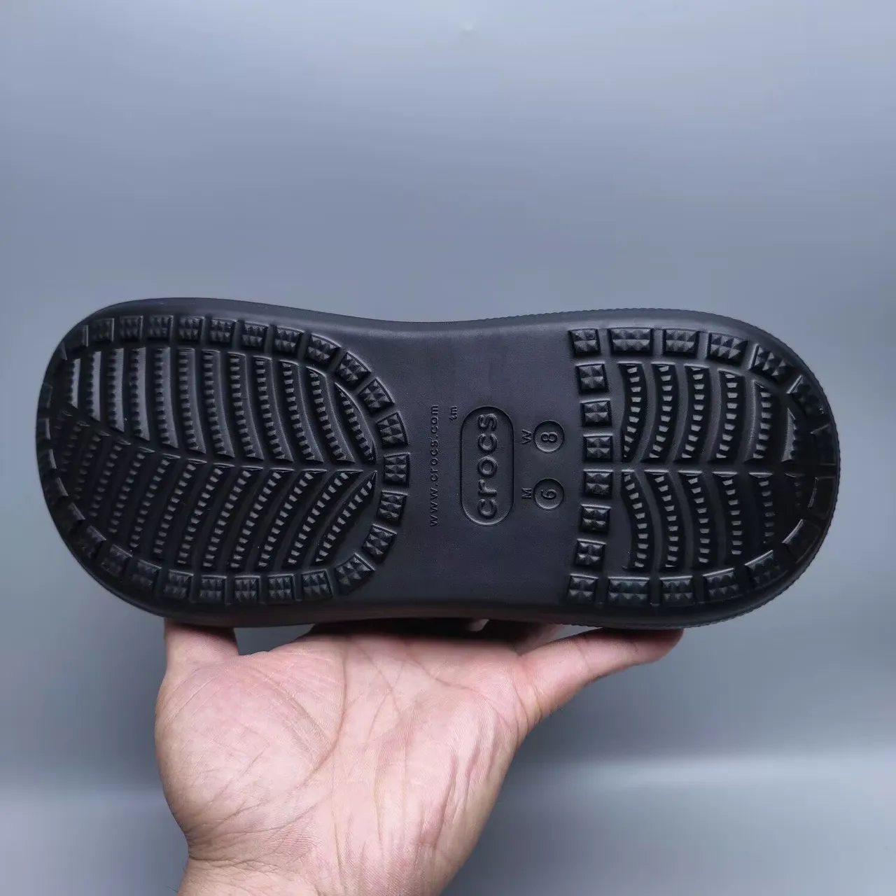 Crocs Classic Clog Black Molded Foam Platform Clog 7
