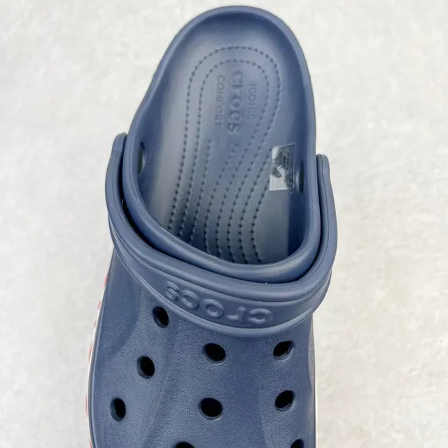 Crocs Classic Clog Navy White Red Logo Clogs 5