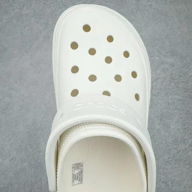 Crocs Zueco Branco Sola Plataforma Superior Perfurado 7