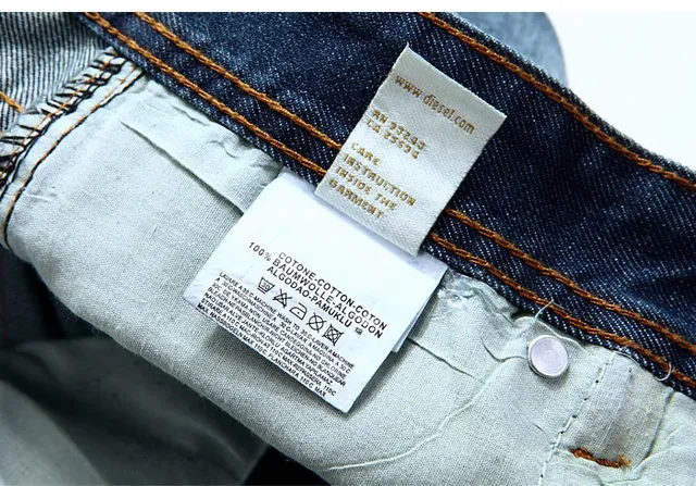 Diesel Mid-Rise Straight-Leg Distressed Indigo Jeans 2