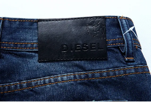 Diesel Mid-Rise Straight-Leg Distressed Indigo Jeans 3