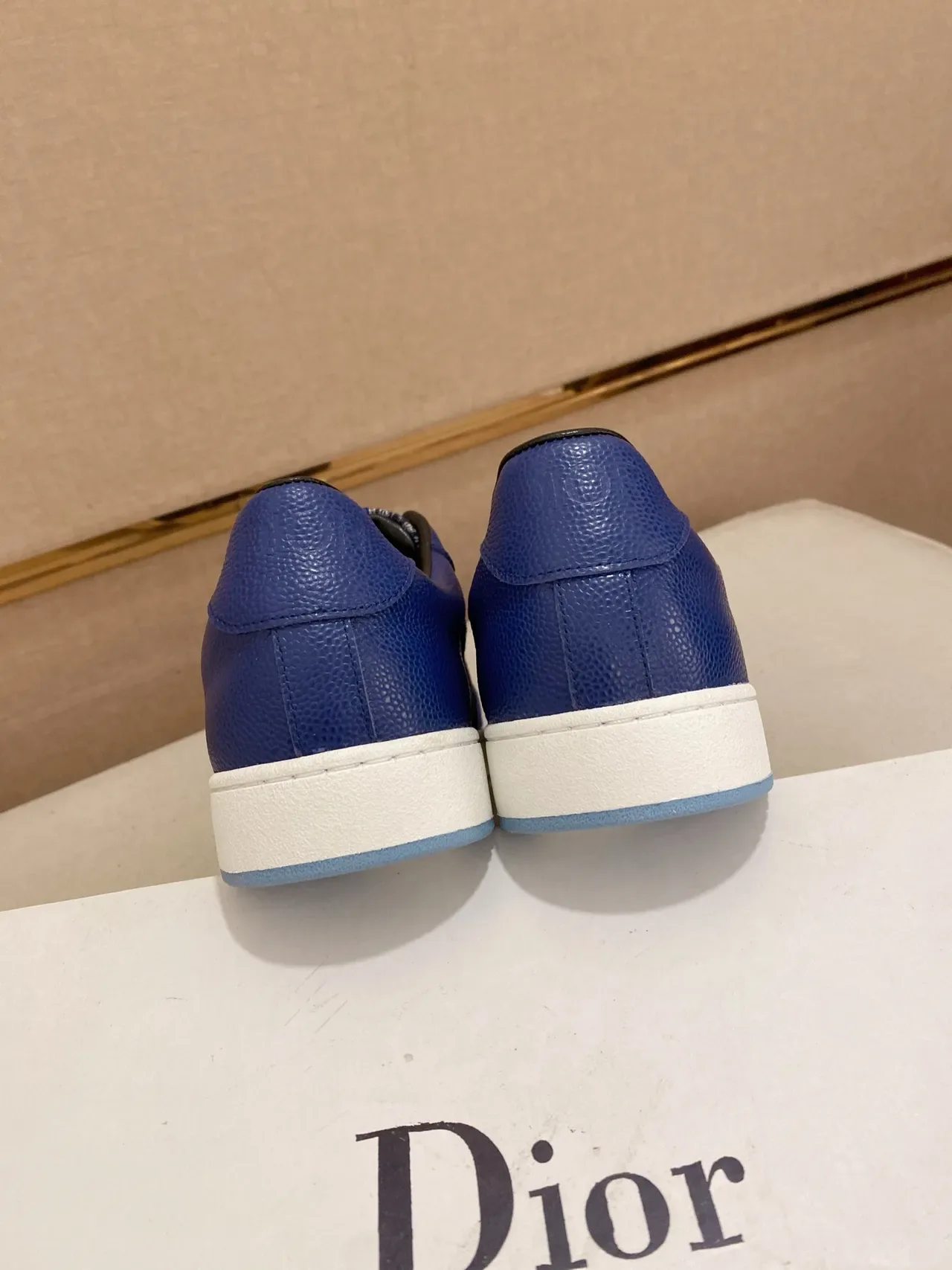 Dior B23 Tênis lifestyle azul em Jacquard e couro 3