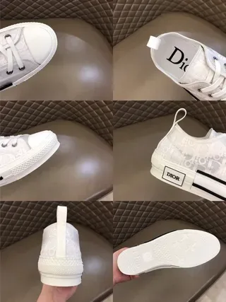 Dior B23 Monogram Mesh White and Black Lifestyle Sneakers 5