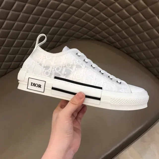 Dior B23 Monogram Mesh White and Black Lifestyle Sneakers 9