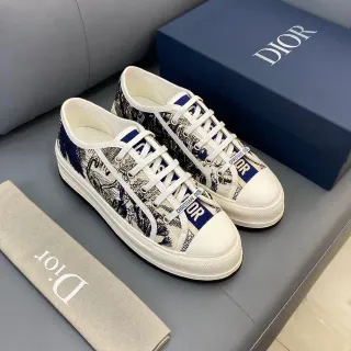 Dior B23 Sneakers Lifestyle en Toile Imprimée Navy et Cream