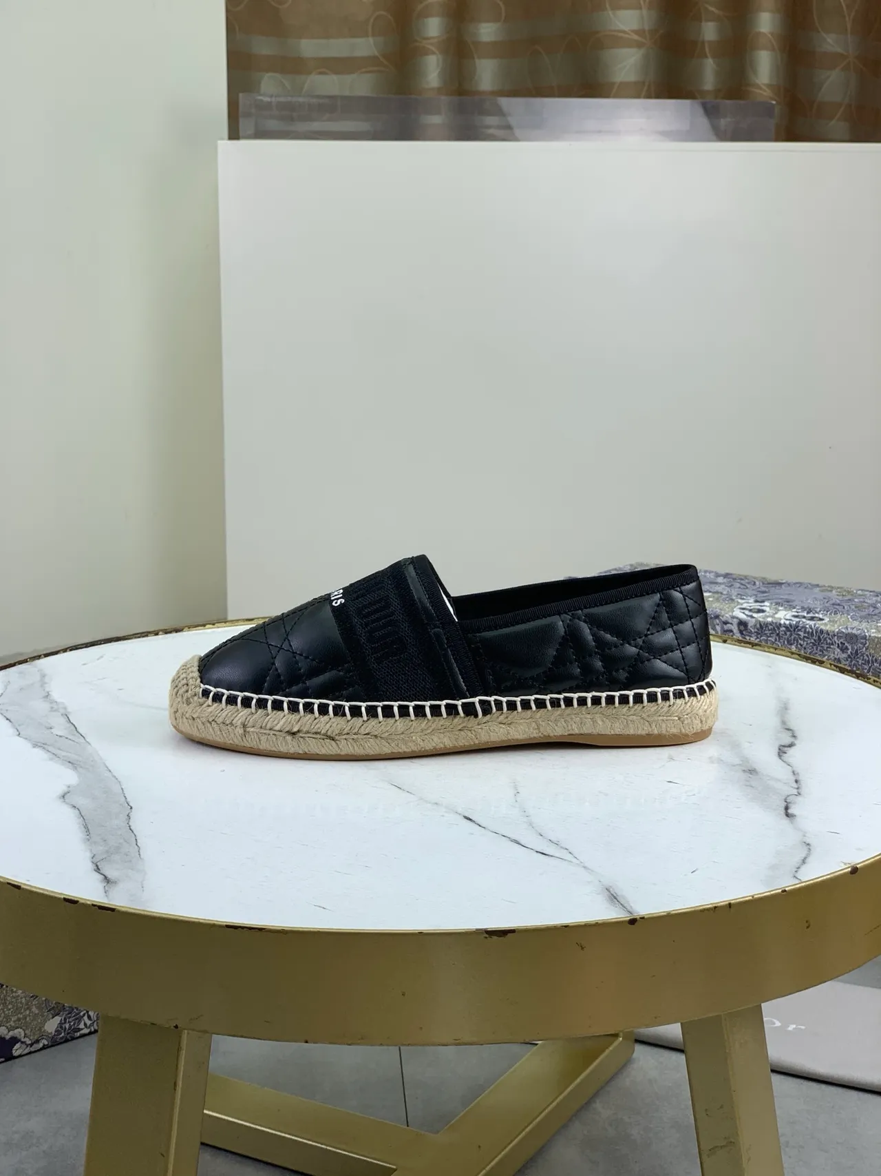 Dior B27 Alpargatas de Bote Preto Acolchoadas 5
