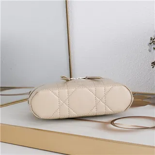 Dior Beige Black Structured Rectangular Monogram Canvas Handbag 5