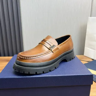 Dior brun noir Penny Chunky Lug Sole Loafer