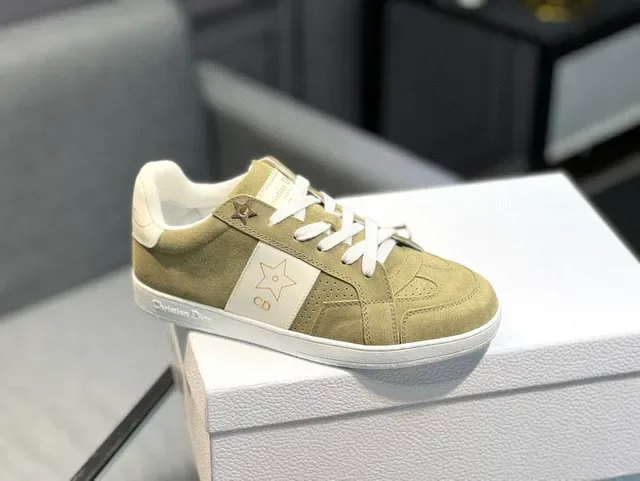 Dior Verde Blanco Ante Superior Detalle Motivo Estrella Lifestyle Sneakers 9