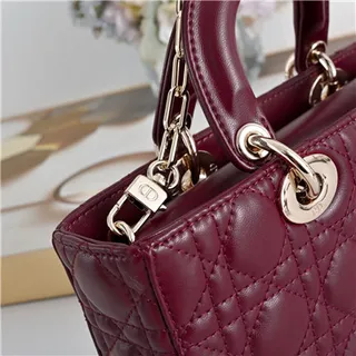 Dior Lady Dior হালকা গোলাপি কুইল্টেড টোট ব্যাগ 24