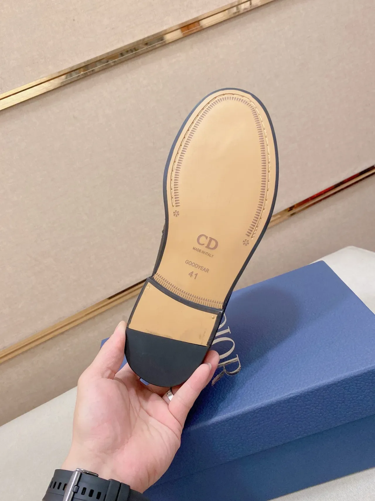 Dior Oblique Mocasín Negro y Beige Monogram Canvas 2