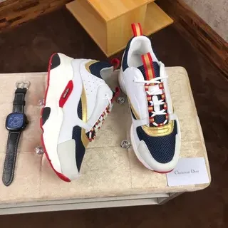 Dior Blanc Marine Semelle Construction Multi-Panel Chunky Sneakers