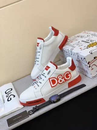 Dolce & Gabbana সাদা এবং লাল লোগো লাইফস্টাইল স্নিকার 3