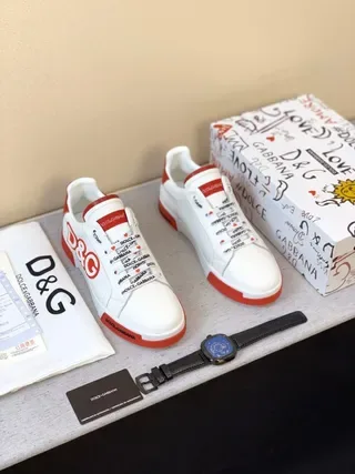 Dolce & Gabbana সাদা এবং লাল লোগো লাইফস্টাইল স্নিকার 6