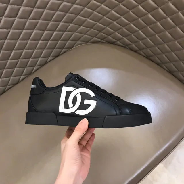 Dolce & Gabbana Black White Low-Top Platform Sole Lifestyle Sneakers 5