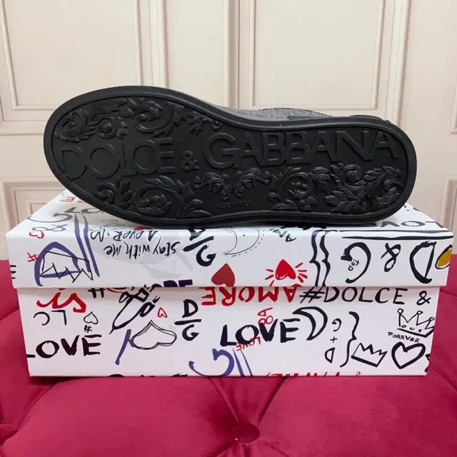 Dolce & Gabbana 灰黑印花上层平台鞋底生活方式运动鞋 2