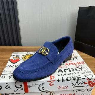 Dolce & Gabbana 蓝金麂皮 D&G 扣乐福鞋