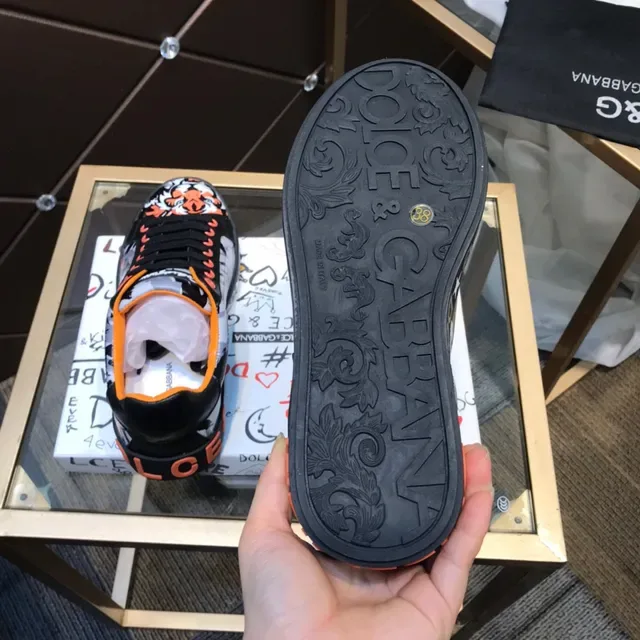 Dolce & Gabbana Zapatillas Lifestyle Negro y Naranja con Estampado de Tigre 5