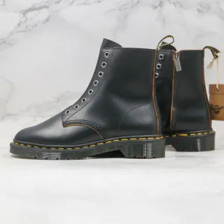 Dr. Martens 1460 Black Smooth Leather 8-Eyelet Side-Zip Martin Boots