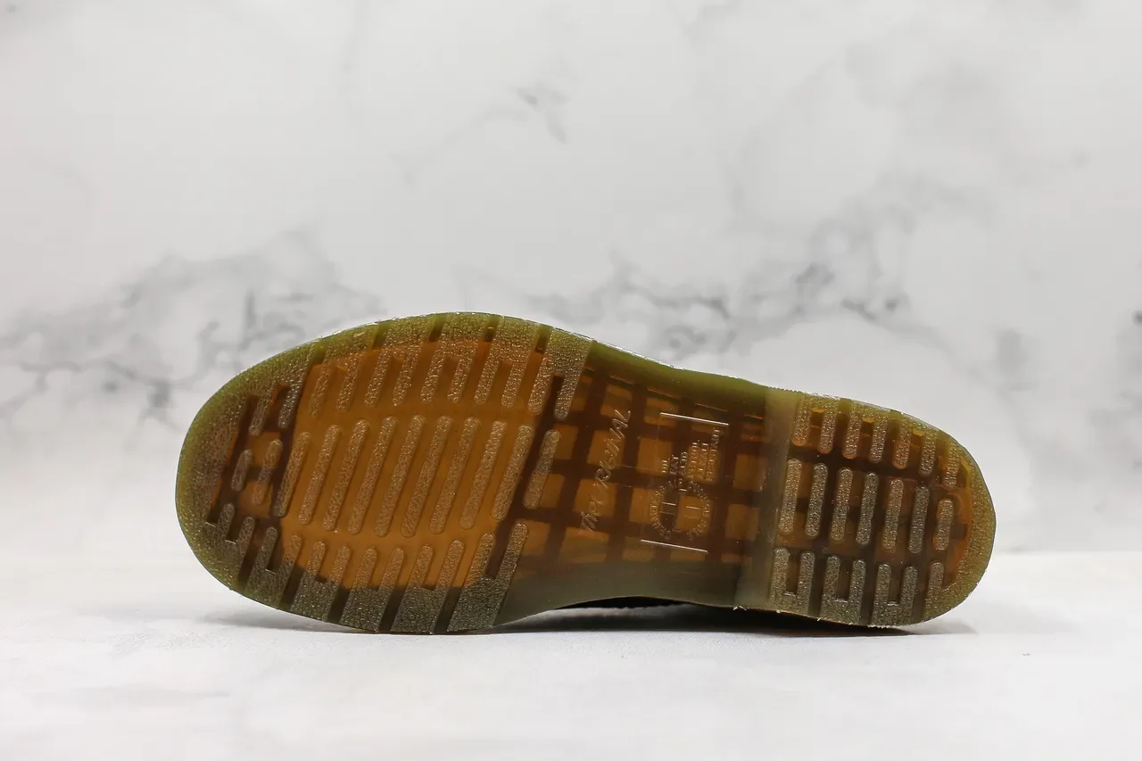 Dr. Martens 1460 কালো স্মুথ চামড়া হলুদ সেলাই মার্টিন বুট 8
