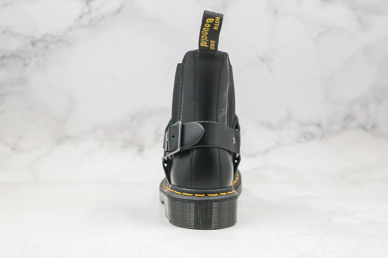 Dr. Martens 1460 Harness काली पीली सिलाई चेल्सी बूट 3